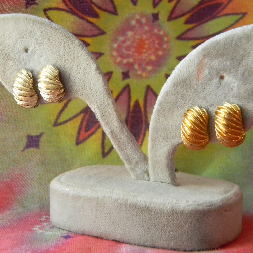 Faux Sliver & Gold Shell Earring Bundle